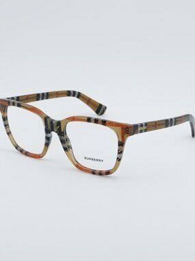 Burberry BE2455 4163 Eyeglasses Check Sand 52mm Square Frame